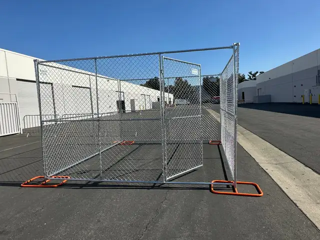 Galvanized Temporary 6' X 12' Chain Link Construction Fence
