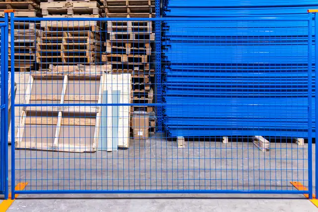 Temporary Fence Panels 6x10 Blue • Galvanized • Crowd Barriers