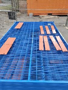 Temporary Fence Panels 6x10 Blue • Galvanized • Crowd Barriers - Photo 3