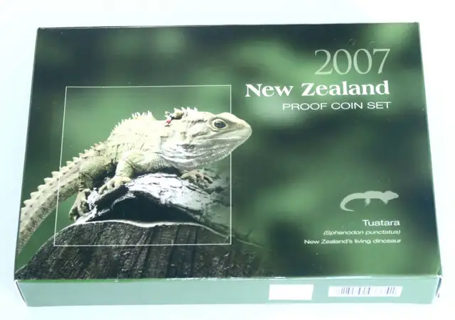 2007 RESERVE BANK NEW ZEALAND TUATARA SIX COIN PROOF SET