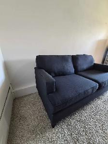 FREE DELIVERY Comfy Blue 3 Seater Fabric MCM Sofa Couch - Photo 8