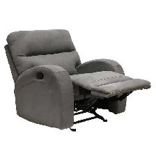 Minhas Furniture Manual Recliner Grey Fabric