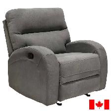 Minhas Furniture Manual Recliner Grey Fabric - Photo 2