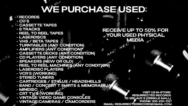 WE BUY PHYSICAL MEDIA!