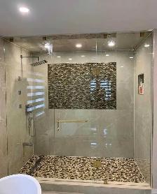 Bathroom renovation with glass enclosure - Photo 4