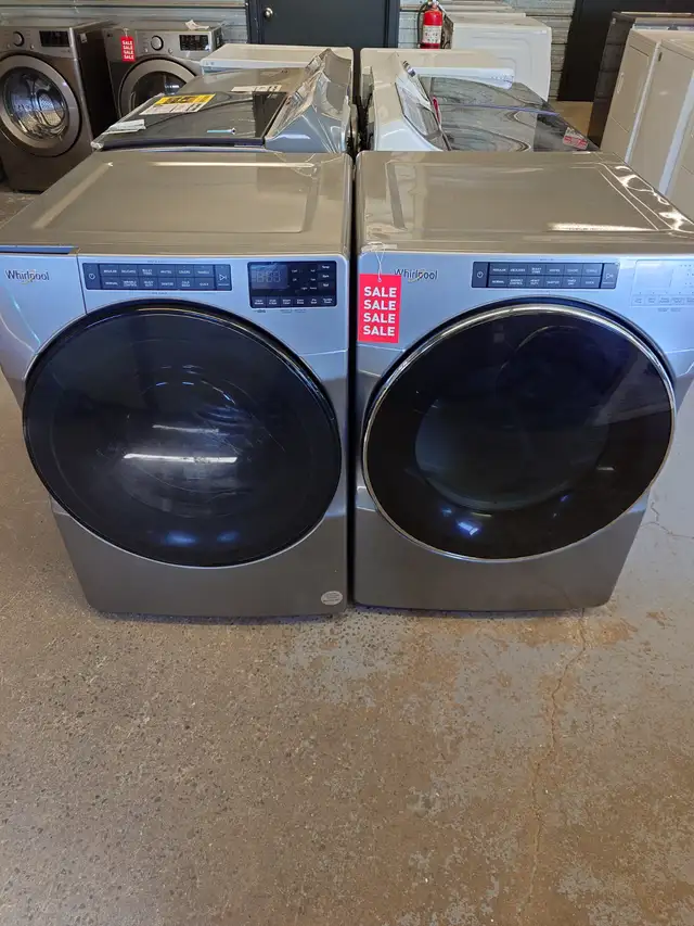 Whirlpool '27' Chrome Shadow Front Load Washer / Dryer Set