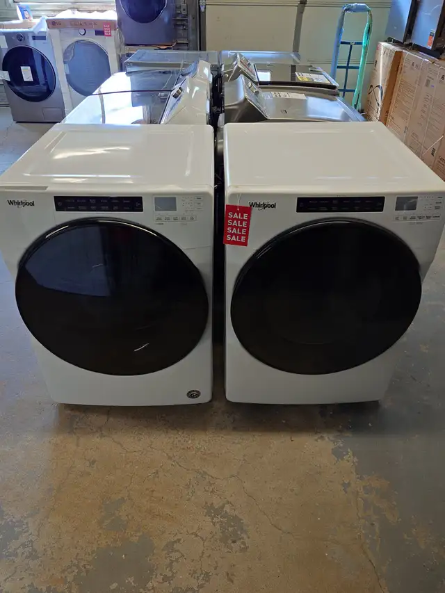 Whirlpool "27" White Front Load Washer / Dryer Set on Sale‼️