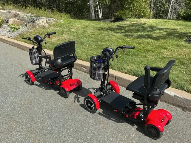 Two - TTX-2W Four - Lithium Battery Four Wheel Folding Scooter