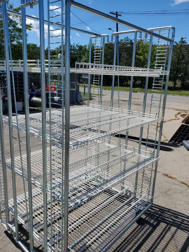 HEAVY DUTY ROLLING GALVANIZED MULTI POSITION SHELF'S