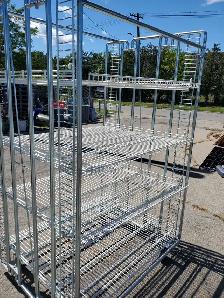 HEAVY DUTY ROLLING GALVANIZED MULTI POSITION SHELF'S