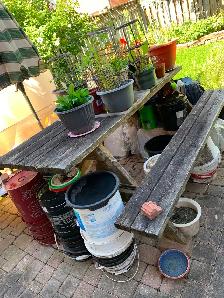 Free wood used picnic table