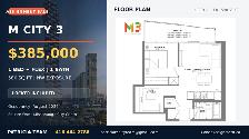 M City 3 | 1Bed plus 1den 1Bath | 580sqft | $385K