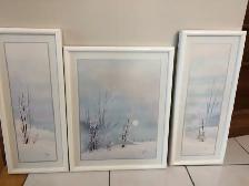 3CADRE SIGNÉS ARPAN:1 16'LARx20'HAU 2 9'LARx22'HAU: $15.00CHAQUE