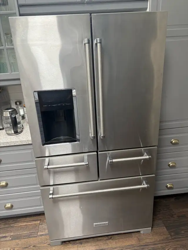 kitchenaid 5 door stainless fridge