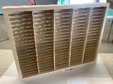 Kingdom Wooden 100 Slot Cassette Tape Rack Wall Mount Cassette T