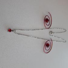 BOUCLES D'OREILLES ROUGES COLLIER ARGENT ROUGE 9'HAU $20.00 LES3 - Photo 3