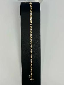 10K Gold XO/Crossover Tennis Bracelet - Photo 2
