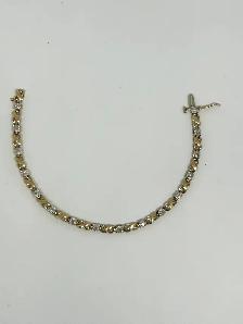 10K Gold XO/Crossover Tennis Bracelet - Photo 3