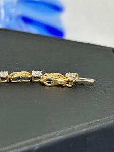 10K Gold XO/Crossover Tennis Bracelet - Photo 5