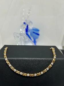 10K Gold XO/Crossover Tennis Bracelet - Photo 7