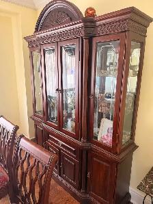 Solid Wood Dining Table Set with Matching Hutch/China Cabinet - Photo 3