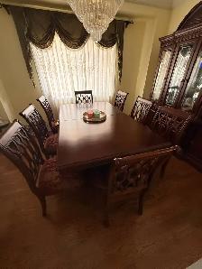 Solid Wood Dining Table Set with Matching Hutch/China Cabinet - Photo 4