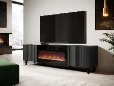 NEW WALL MOUNTED ELECTRIC FIREPLACE TV STAND TS056B