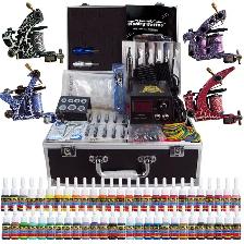 NEW COMPLETE TATTOO KIT 4 MACHINE GUN 54 INK POWER SET TK456