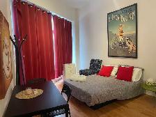 Superbe studio style loft, meublé rue St-Joseph Ouest libre