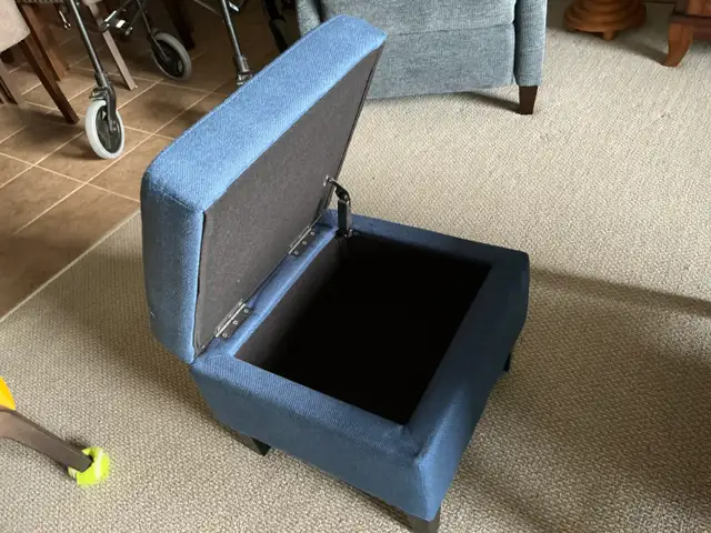 Foot stool and storage.