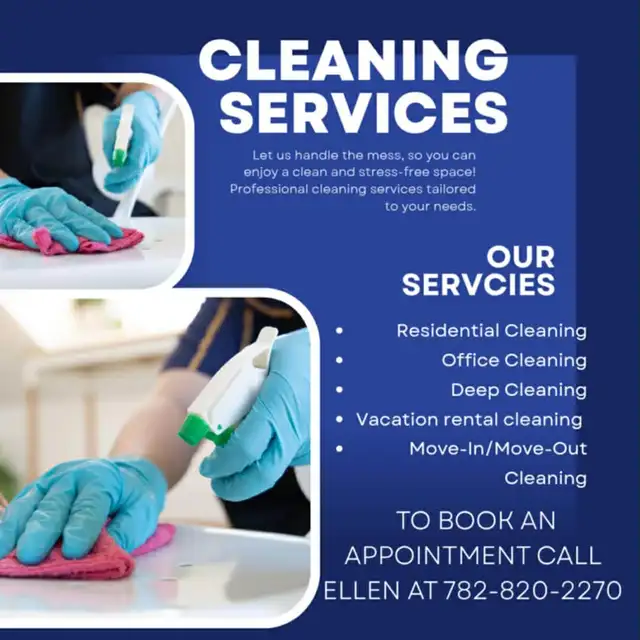 Cleaners available for move-in/move-out cleans &r regular cleans