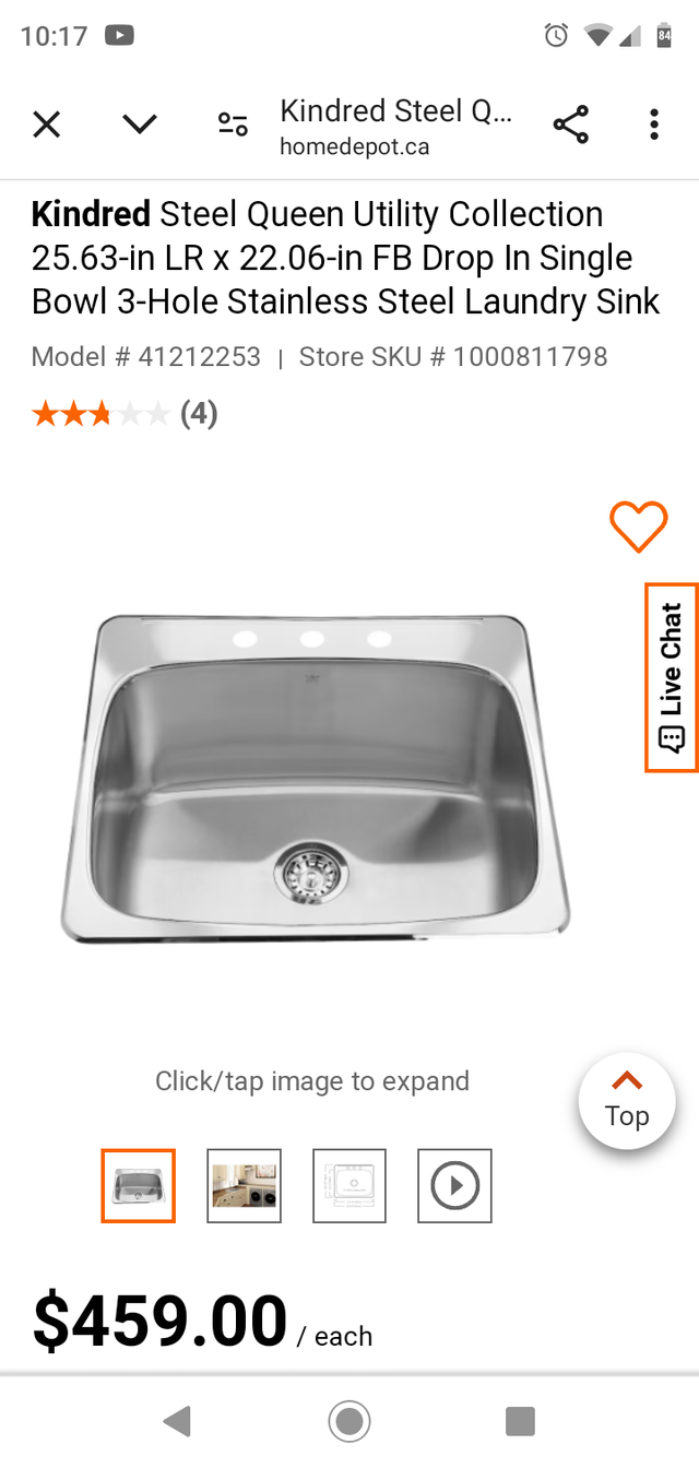 STAINLESS STEEL LAUNDRY SINK