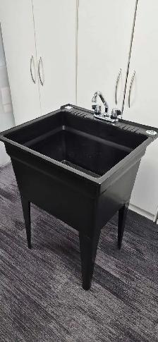 Utility Laundry Tub w/Moen Faucet- Used asking $60