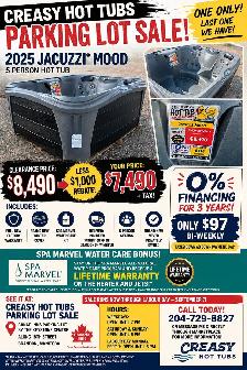 NEW Jacuzzi Brand 5 person hot tub clearance