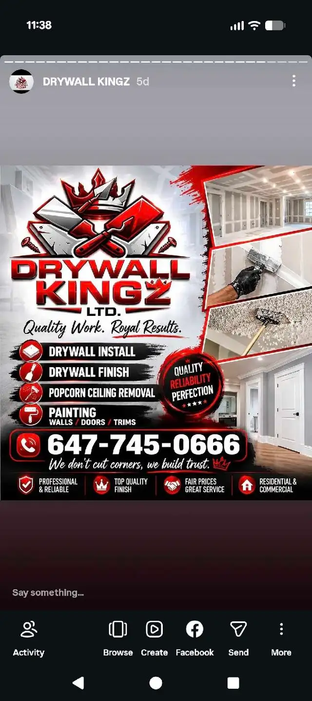 DRYWALL INSTALL/FINISH