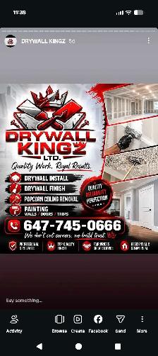 DRYWALL INSTALL/FINISH