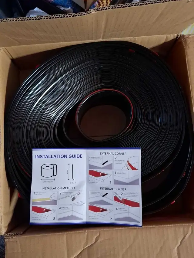 100ft 4in vinyl baseboards