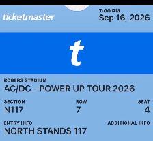 2 AC/DC tickets in Toronto - Photo 3