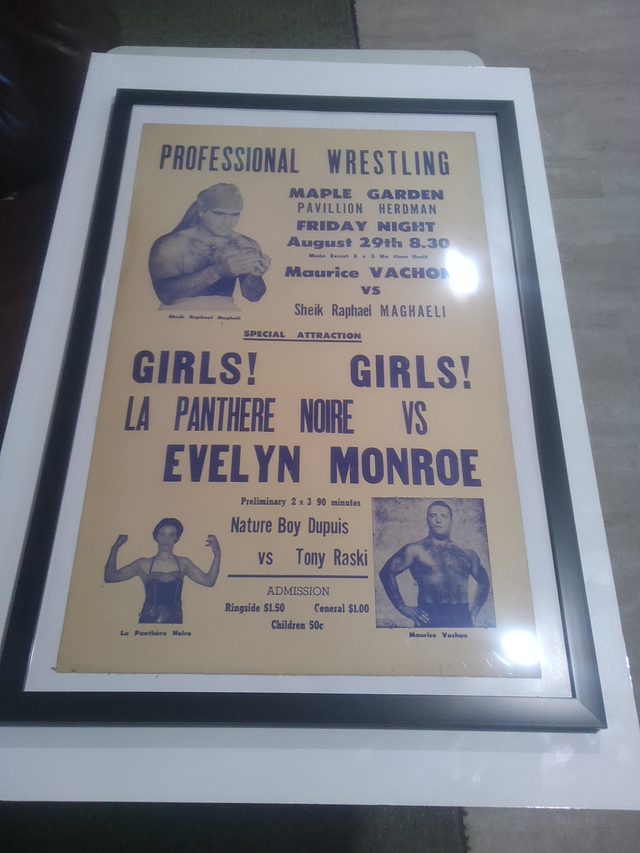 Wrestling Poster 1958 Own The only 1.