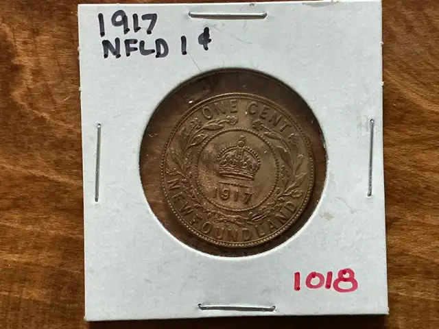 1917 NEWFOUNDLAND One Cent Coin !