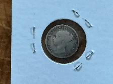 1877 Great Britain Queen Victoria 3 Pence .925 Silver Coin ! - Photo 2