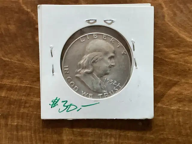 1952 USA D. FRANKLIN Silver Half Dollar 50 Cents Coin !