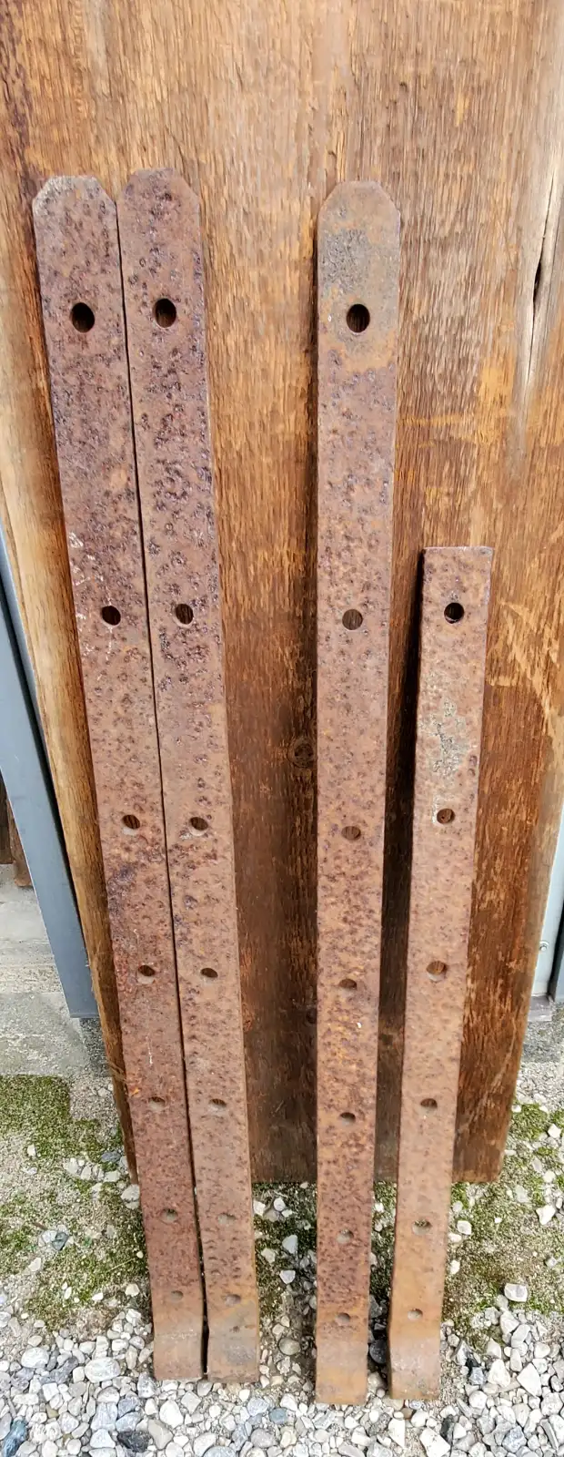 2 sets Blacksmith Forged Strap Hinges