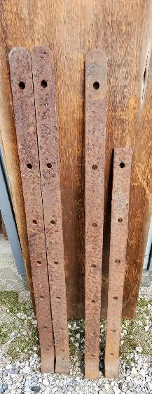 2 sets Blacksmith Forged Strap Hinges