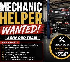 MECHANIC HELPER WANTED – FULL-TIME