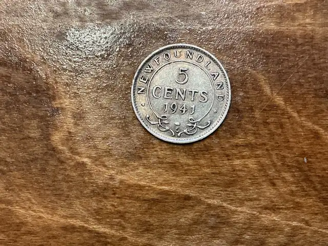1941 CANADA NEWFOUNDLAND 5 Cents Coin !,