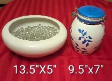 Decorative Ceramic Bowl and Cookie Jar