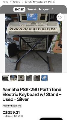 YAMAHA PSR 290 Digital Piano & Stand.  Excellent Condition !! - Photo 4