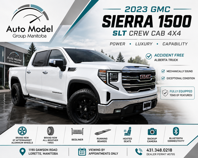 2023 GMC Sierra 1500 SLT 4X4 5.3L /ACCIDENT FREE/FULLY EQUIPPED/