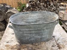 Vintage Galvanized boiler tub